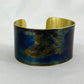 Custom Brass Cuff with Torch Blue Patina