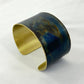 Custom Brass Cuff with Torch Blue Patina