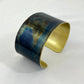 Custom Brass Cuff with Torch Blue Patina