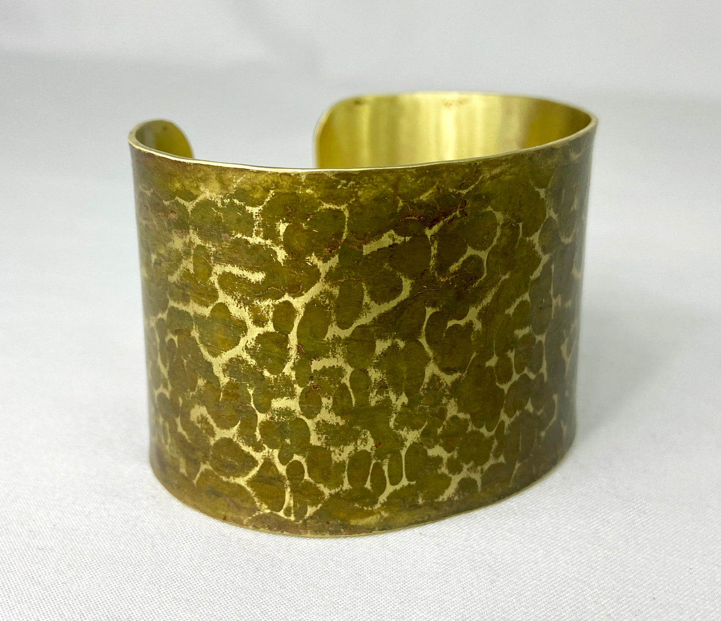 Hammered Brass Cuff with Brown Patina