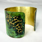 Custom Hammered Brass Green or Tiffany Cuff