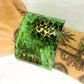 Custom Hammered Brass Green or Tiffany Cuff