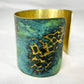Custom Hammered Brass Green or Tiffany Cuff