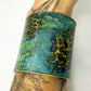 Custom Hammered Brass Green or Tiffany Cuff
