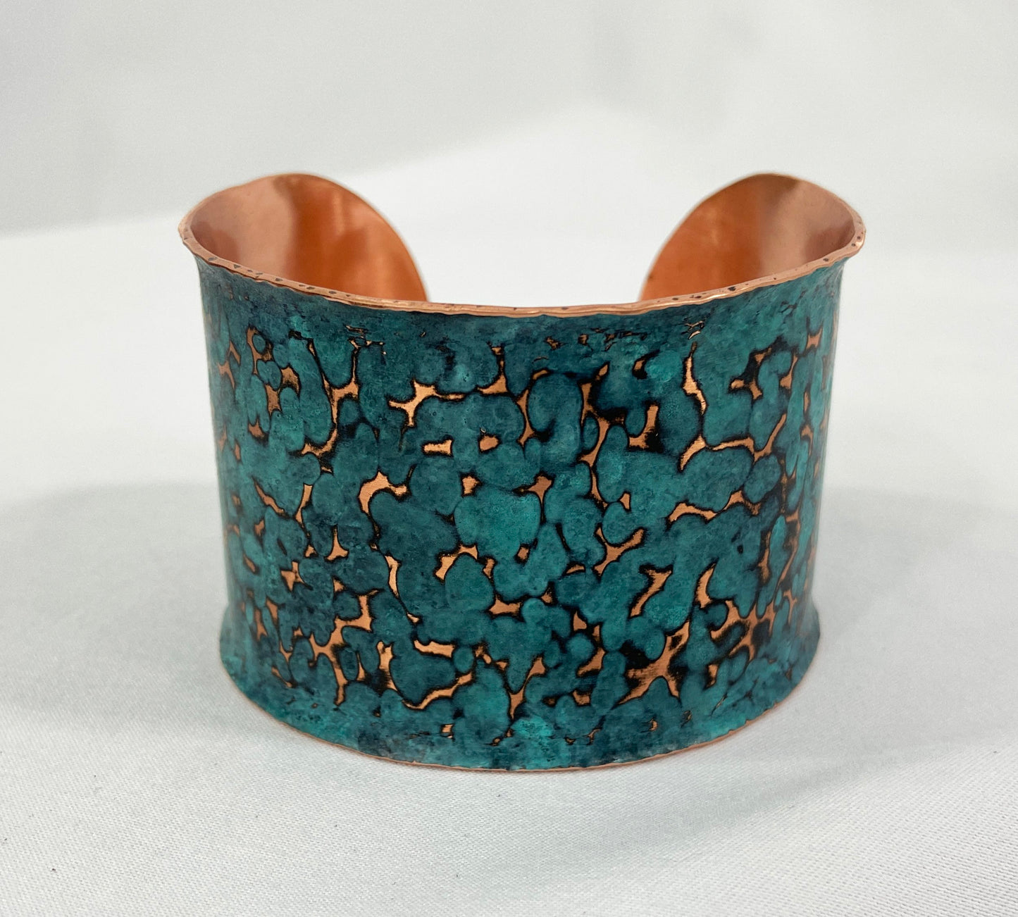 Hammered Copper Cuff Bracelet with Cupric Patina